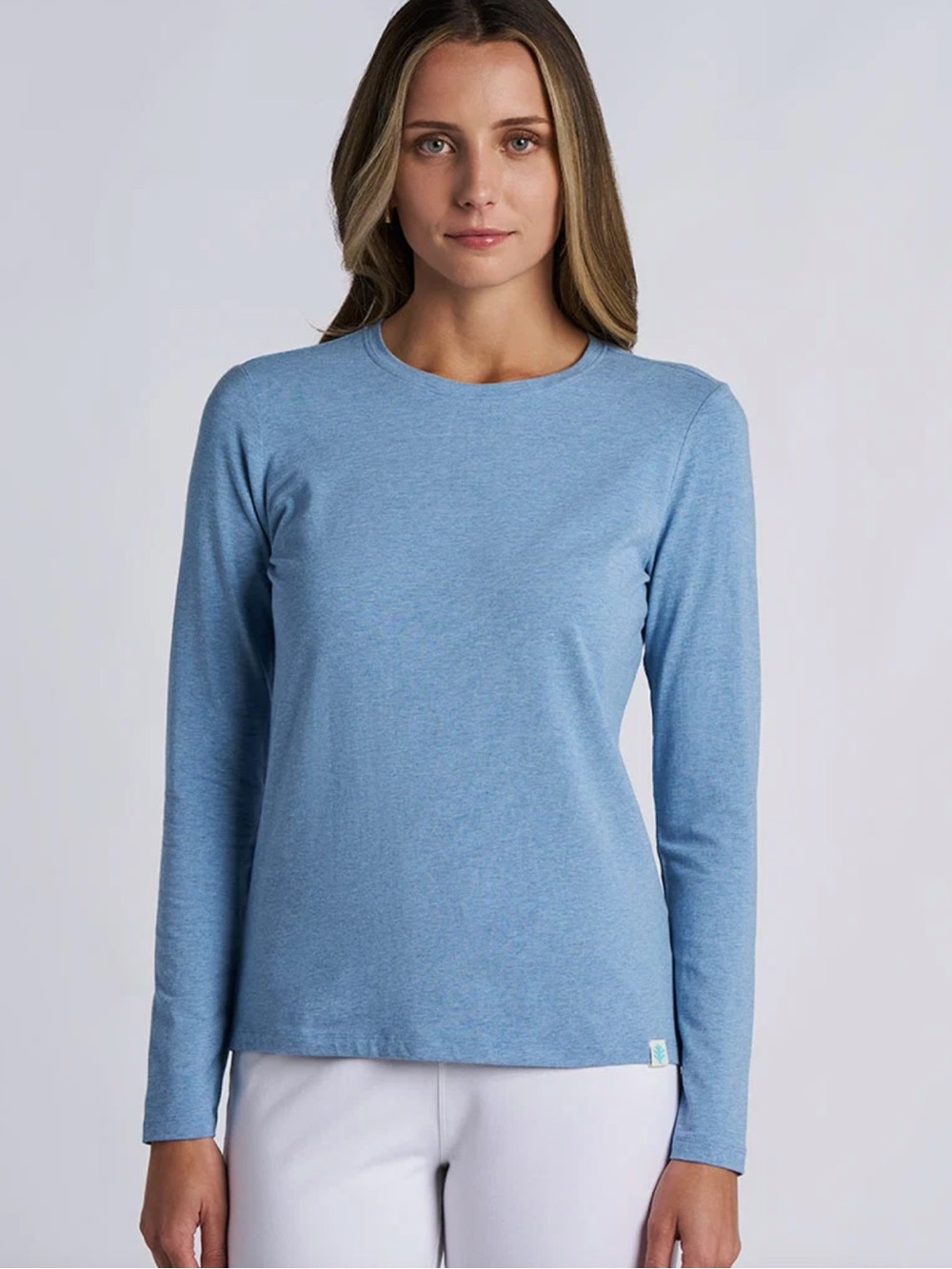 COOLIBAR || XXL Lumaleo Long-Sleeve Sun Protective Crewneck, Heather Blue